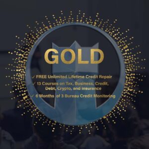 Credit Repair Package. Fortress University Gold Plan - comes with financial courses on business, credit, business credit, tax, wealth, and crypto. Includes free credit repair for life, and 6 months of credit monitoring.